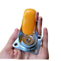 Bánh Xe Tủ Đế Vuông Vàng - Hai Vòng Bi, Không Khóa, Lắp Đặt Dễ Dàng, Tải Trọng 30-50kg, Đủ Kích Thước Phi 30-70mm