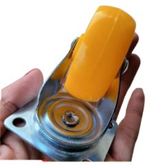 Bánh Xe Tủ Đế Vuông Vàng - Hai Vòng Bi, Không Khóa, Lắp Đặt Dễ Dàng, Tải Trọng 30-50kg, Đủ Kích Thước Phi 30-70mm