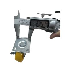 Bánh Xe Nhựa Vuông Hai Vòng Bi Có Khóa, Màu Vàng, Tải Trọng 30kg - Dụng Cụ Tiện Ích Cho Thiết Bị Di Động