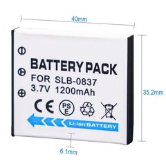 Pin Máy Ảnh Samsung SLB-0837 - Phụ Kiện Cho Digimax i5, i6, L73, L50, L60, NV3, NV5, NV7 - Hiệu Suất Tối Ưu Cho Chụp Ảnh Di Động