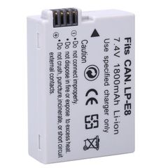 Pin Máy Ảnh Canon LP-E8 (7.4V 1800mAh) - Tương Thích EOS 550D, 600D, 650D, 700D, X4, X5, X6i, X7i - Sạc Nhanh & Bền Bỉ