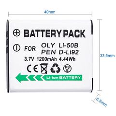 Pin Máy Ảnh Olympus Li-50B (Li50B) - Tương Thích Pentax D-Li92 và Casio CNP-150 - Nguồn Năng Lượng Tối Ưu Cho Chụp Ảnh