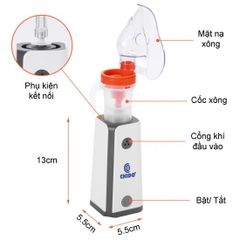 Máy Xông Khí Dung Cầm Tay Chido 1200mAh - Thiết Bị Chăm Sóc Sức Khỏe Sử Dụng Công Nghệ Nhật Bản, Tiện Dụng Cho Gia Đình