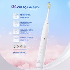 Bàn Chải Điện Chido CDSmile Công Nghệ Sóng Siêu Âm - Sạch Mảng Bám, Phù Hợp Với Răng Nhạy Cảm & Răng Niềng, Tích Hợp 4 Chế Độ Ủng Hộ Sử Dụng 60 Ngày