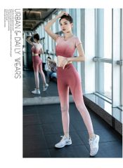 Bộ Đồ Tập Yoga Nữ Co Giãn Bó Sát - Thể Dục Thể Hình Đẳng Cấp, Tặng Kèm Mút Nâng Ngực - Thoải Mái, Thời Trang