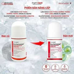Lăn Khử Mùi Dưỡng Trắng Angel's Liquid Glutathione + Niacinamide 60ml - Giảm Mùi, Làm Sáng Da, Phù Hợp Mọi Loại Da