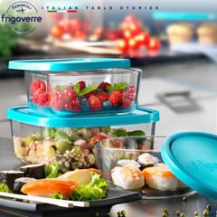 Hộp Thủy Tinh Chữ Nhật Bormioli Frigoverre - Đựng Thực Phẩm Không BPA, Dung Tích 150ml, 400ml, 1.1 Lít - Bền Bỉ và An Toàn Cho Bữa Ăn