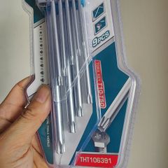 Bộ Lục Giác Bông Dài 9 Chi Tiết Total THT106391 - Chất Liệu CR-V Bền Bỉ, Đầu Sao Chính Xác Từ T10 đến T50