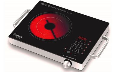 Bếp Hồng Ngoại Arber AB363 - Bếp Điện Đơn Ceramic Chịu Nhiệt 2000W, Hẹn Giờ, An Toàn Cho Gia Đình