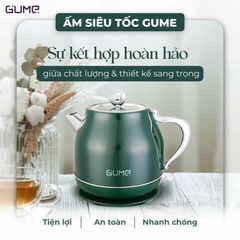 Ấm Siêu Tốc GUME GMEK-031 - Bình Đun Nước 1.8L, Công Suất 1800W, Thiết Kế Thông Minh, An Toàn và Hiện Đại, Bảo Hành 12 Tháng