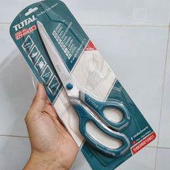 Kéo Cắt Cầm Tay Total THSCRS812801 - Dài 275mm, Lưỡi Thép Không Gỉ, Tay Cầm Thiết Kế Tiện Lợi, Dụng Cụ Cắt Đa Năng