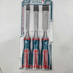 Bộ Đục Gỗ Total THT41K0302 - Bộ 3 Chi Tiết 12mm, 19mm, 25mm, Lưỡi Thép Sắc Bén, Dụng Cụ Cầm Tay Chuyên Nghiệp