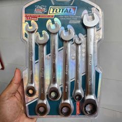 Bộ Cờ Lê Vòng Miệng Tự Động 6 Chi Tiết Total THT102RK566 - Dụng Cụ Cầm Tay Chất Lượng Cao 8-17mm, Thép Cr-Mo Chống Gỉ