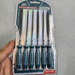 Bộ Giũa Sắt Total THT91462 - 6 Chi Tiết 3x140mm, Tay Cầm Chống Trượt, Dùng Xử Lý Kim Loại, Gỗ, Nhựa, Tiện Lợi Và An Toàn