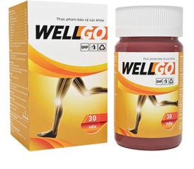 Viên uống Wellgo giảm đau nhức xương khớp - Thực phẩm bổ trợ sức khỏe, hộp 30 viên cho người cao tuổi và trung niên