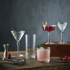 Bộ 6 Ly Thủy Tinh Bormioli America '20s Rocks 300ml - Chất lượng cao, phong cách cổ điển, lý tưởng cho cocktail và đồ uống giải khát