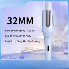Máy Uốn Tóc Tự Động 32mm Thông Minh - Tạo Kiểu Nhanh Chỉ 5 Phút, Xoay 360° - Đẹp Chuẩn Salon, Dễ Dùng, Bộ Quà Tặng Kèm