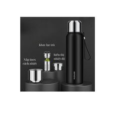 Bình Giữ Nhiệt Thông Minh 800ml - Inox 316/304, Lõi Lọc Trà, Giữ Nhiệt 6-12 Giờ, Thiết Kế Hiện Đại, Thích Hợp Quà Tặng Doanh Nghiệp