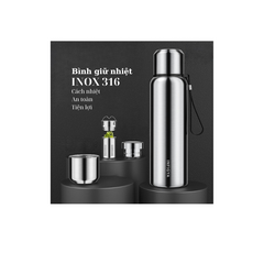 Bình Giữ Nhiệt Thông Minh 800ml - Inox 316/304, Lõi Lọc Trà, Giữ Nhiệt 6-12 Giờ, Thiết Kế Hiện Đại, Thích Hợp Quà Tặng Doanh Nghiệp