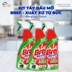 Chai Xịt Tẩy Rửa Đa Năng Bref Power 750ml - Đánh Bay Dầu Mỡ, Vết Bẩn & Rỉ Sét Cho Nhà Bếp, Lò Nướng Đức