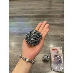 Miếng Thép Rối Cọ Nồi Xoong Siêu Sạch - Hàng Đức Nội Địa, Thép Không Gỉ, Bộ 3 Miếng Dùng Bền, Cọ Nồi Sáng Sạch