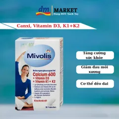 Viên uống bổ sung canxi, magie, vitamin D3, vitamin K1, Vitamin K2, tăng cường sức khỏe, xương chắc khỏe