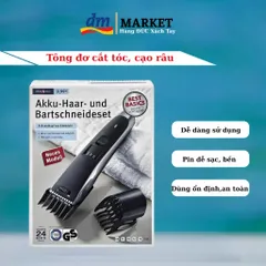 Tông Đơ Cắt Tóc và Cạo Râu Đức - Bộ AKKU 5 Phụ Kiện, Pin Li-ion, Thời Gian Sử Dụng 70 Phút, Thiết Kế Sang Trọng