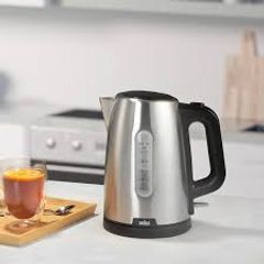 Ấm siêu tốc Braun WK1500BK - Bình đun nước 1.7L 2200W - Đun sôi nhanh chỉ trong 45 giây với chức năng an toàn thông minh
