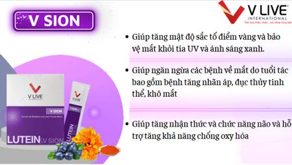 THANH LÝ - CHÍNH HÃNG V-Sion V-Live tăng thị lực giúp mắt sáng long lanh, giảm tác hại khi sử dụng điện thoại, xem tivi và máy tính