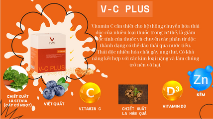 THANH LÝ - V-C PLUS bổ sung các dưỡng chất tăng cường hệ miễn dịch, làm chậm quá trình lão hóa da