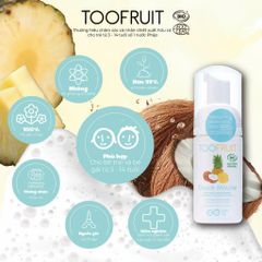 Sữa Rửa Mặt Tạo Bọt Hữu Cơ Toofruit Dừa - Dứa 100ml Dành Cho Trẻ Em 5-14 Tuổi - Chăm Sóc Da Nhạy Cảm, Thoáng Mát
