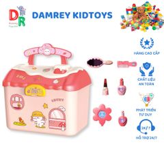 Đồ Chơi Vali Trang Điểm Mini Cho Bé Gái – Bộ Nhập Vai Dễ Thương Với Nhiều Phụ Kiện Trang Điểm Mô Phỏng Hồng Pastel