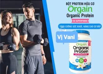 Bột Protein Hữu Cơ Orgain Organic Protein & 50 Siêu Thực Phẩm Vani 918gr - Thực Phẩm Bổ Sung Dinh Dưỡng Từ Mỹ, Không Gluten, Kosher