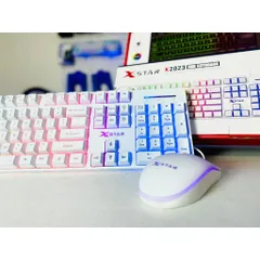 Bàn Phím Chuột X-Star K2023 - Thiết Kế Hiện Đại, Êm Ái, Bền Bỉ Cho Văn Phòng & Gaming, Full Size, LED 7 Màu