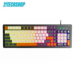 Combo Chuột Bàn Phím Giả Cơ Asestek KM2000 Pro LED RGB - Thiết Bị Gaming Cao Cấp, Chuột Gaming Đổi Màu, Phím Chống Tràn, Đen Sang Trọng