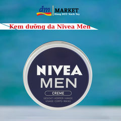 Kem Dưỡng Da Nivea Men 75ml - Dưỡng Ẩm, Hấp Thụ Nhanh, Dành Cho Nam Giới - Chăm Sóc Da Mặt, Tay, Cơ Thể, Không Nhờn Dính