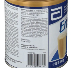 Sữa Bột Dinh Dưỡng Ensure Đức 400g - Bổ Sung Năng Lượng, Tăng Cường Miễn Dịch Cho Trẻ Em & Người Cao Tuổi, Hương Vị Vani Thơm Ngon