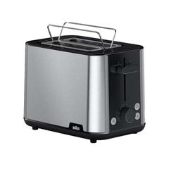 Máy Nướng Bánh Mì Braun HT1510BK - 900W, 8 Mức Nhiệt Độ, Tự Động Điều Chỉnh, Chất Liệu An Toàn, Tiện Dụng cho Bữa Sáng