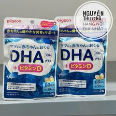 Viên uống bổ sung DHA cho bà bầu Pigeon Nhật Bản - Hỗ trợ phát triển trí não và sức khỏe mẹ&bé tốt nhất!