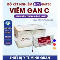 Bộ Test Nhanh Xét Nghiệm Viêm Gan C HCV Tại Nhà - InTec Chính Hãng, Độ Nhạy 100% - An Toàn, Dễ Dàng Sử Dụng