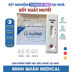 Bộ test xét nghiệm Sốt Xuất Huyết ( NSI, IgG, IgM ) chính hãng Fastep - phát hiện Kháng Nguyên Virus Dengue NS1, Độ Nhạy Cao.