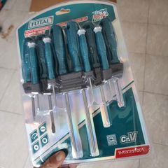 Bộ Tuốc Nơ Vít Đa Năng 10 Chi Tiết Total THTDC251001 - Dụng Cụ Cầm Tay Chất Lượng, Chống Trượt, Chắc Chắn, Phù Hợp Sửa Chữa