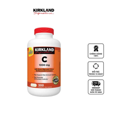 Vitamin C 1000mg Kirkland Signature - Hỗ trợ miễn dịch, làm đẹp da, hộp 500 viên - Thực phẩm chức năng của Mỹ