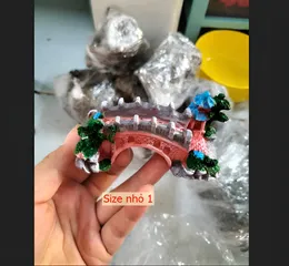Cầu Cong Trang Trí Bể Cá Thủy Sinh - Đồ Chơi Cá Cảnh Bằng Nhựa Resin Thân Thiện Với Môi Trường, Kích Thước Đa Dạng