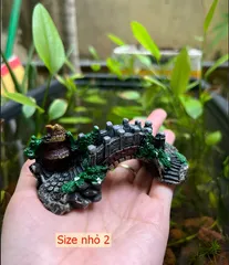 Cầu Cong Trang Trí Bể Cá Thủy Sinh - Đồ Chơi Cá Cảnh Bằng Nhựa Resin Thân Thiện Với Môi Trường, Kích Thước Đa Dạng
