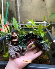 Cầu Cong Trang Trí Bể Cá Thủy Sinh - Đồ Chơi Cá Cảnh Bằng Nhựa Resin Thân Thiện Với Môi Trường, Kích Thước Đa Dạng