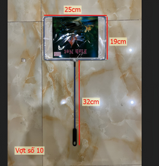 Vợt Lưới Vuông SIZE 10 Tặng Cá Cảnh - Vợt Cán Nhựa Xanh Dùng Để Vớt Cá Kiểng và Thức Ăn Thủy Sinh