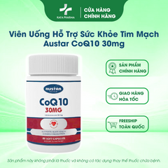 Viên Uống AUSTAR CoQ10 30MG - Hỗ Trợ Sức Khỏe Tim Mạch - Năng Lượng và Bảo Vệ Oxy Hóa (60 Viên)