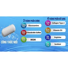 Viên uống Flex Glucosamine-7 giúp hỗ trợ giảm đau nhanh và tăng cường tái tạo sụn và dịch khớp hộp 60 Viên