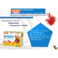 Canxi hữu cơ tự nhiên CAL RODOMYS giúp tăng chiều cao cho bé và ngăn ngừa bệnh loãng xương